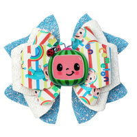 Pre Cut Cocomelon Faux Leather Bows