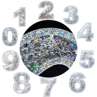 Numbers Sequin Acrylic Shakers