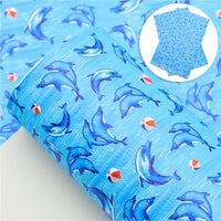 Dolphins Faux Leather Sheet