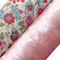 Floral with Dusty Pink Velvet Double Sided Sheet