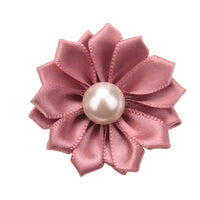 Satin Ribbon Flower with Pearl 3.8cm