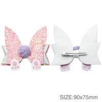 Easter Rabbit Glitter Bow