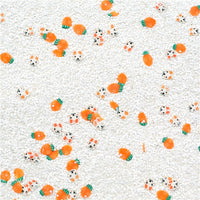 Chunky White Glitter with Rabbit Carrot Clay Embellishment Faux Leather Sheet