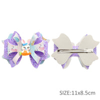 Pre Cut Easter Ombre Purple & Bunny with Carrot Faux Leather Bow