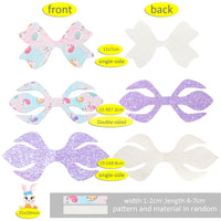 Pre Cut Easter Ombre Purple & Bunny with Carrot Faux Leather Bow