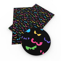 Halloween Neon Eyes Faux Leather Sheet