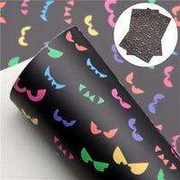 Halloween Neon Eyes Faux Leather Sheet