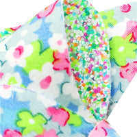 Pre Cut Floral Multi Colours Faux Leather Bow
