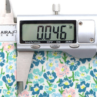 Floral Blues with Light Blue Litchi Double Sided Sheet
