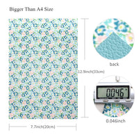 Floral Blues with Light Blue Litchi Double Sided Sheet