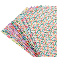 Floral Mixed #2 Faux Leather Full Sheet Pack of 9