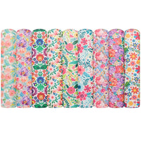 Floral Mixed #2 Faux Leather Full Sheet Pack of 9