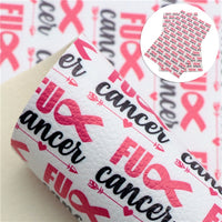 FU#@ Cancer Faux Leather Sheet