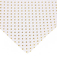 Punch Gold Hearts with White Faux Leather Sheet