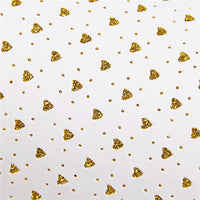 Punch Gold Hearts with White Faux Leather Sheet