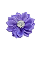 Satin Ribbon Flower with Rhinestone 3.8cm