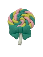 Polymer Clay Resin Lollipop with Bow