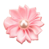 Satin Ribbon Flower with Pearl 3.8cm
