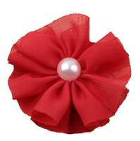 Chiffon Flower with Pearl 6cm