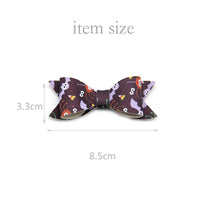 Halloween Spiders on Black Bow