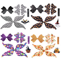 Pre Cut Halloween Set Faux Leather Bows