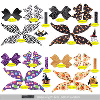 Pre Cut Halloween Set Faux Leather Bows