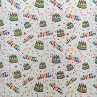 Happy Birthday Faux Leather Sheet
