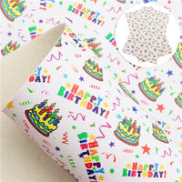 Happy Birthday Faux Leather Sheet