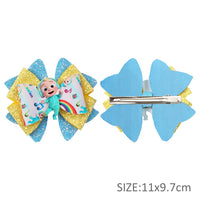 Pre Cut JJ & Cocomelon Faux Leather Bows