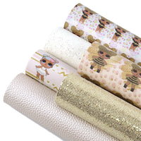 LOL Dolls Gold Faux Leather Full Sheet Pack of 6