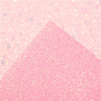 Light Pink Fine Glitter with Light Pink Chunky Glitter Double Sided Sheet