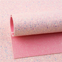 Light Pink Fine Glitter with Light Pink Chunky Glitter Double Sided Sheet