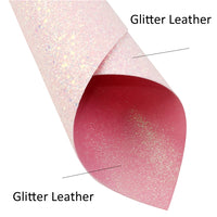 Light Pink Fine Glitter with Light Pink Chunky Glitter Double Sided Sheet
