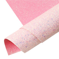Light Pink Fine Glitter with Light Pink Chunky Glitter Double Sided Sheet