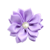 Satin Ribbon Flower with Pearl 3.8cm