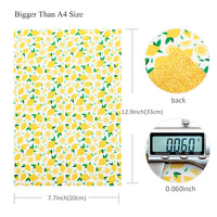 Lemons with Yellow Fine Glitter Double Sided Sheet