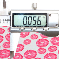 Kissing Lips with Pink Heart Chunky Glitter Double Sided Sheet