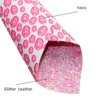 Kissing Lips with Pink Heart Chunky Glitter Double Sided Sheet