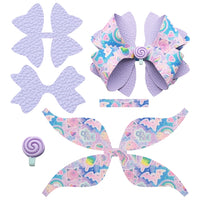 Pre Cut Lollipop Faux Leather Bow