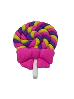 Polymer Clay Resin Lollipop with Bow