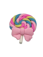 Polymer Clay Resin Lollipop with Bow