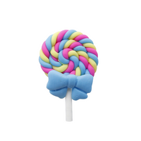 Polymer Clay Resin Lollipop with Bow