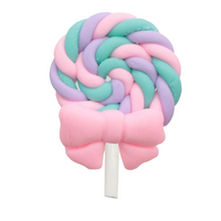 Polymer Clay Resin Lollipop with Bow