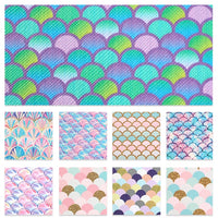 Mermaid Scales Faux Leather Sheet Pack of 9
