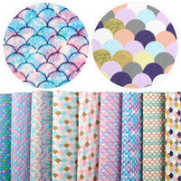 Mermaid Scales Faux Leather Sheet Pack of 9