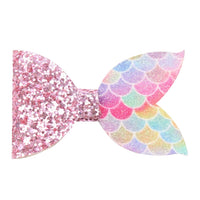 Mermaid Glitter Tail Premade Bow