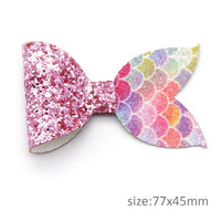 Mermaid Glitter Tail Premade Bow