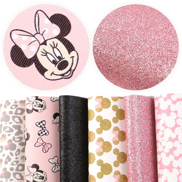 Minnie Mouse LV A4 Faux Leather Sheet