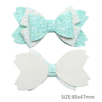 Mint Glitter Triple Bow