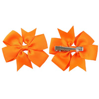 Pinwheel Solid Bow with Clip 3"